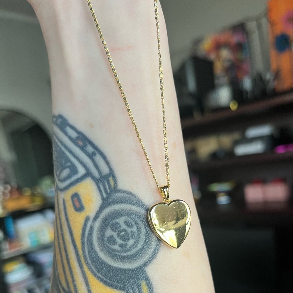 14k Gold Dipped Heart Letter “K” Pendant Necklace by A New Day - Picture 8 of 10